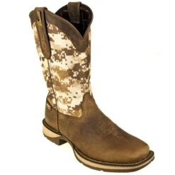 Durango Boots: Men's Desert Camo DDB0166 Rebel Western Pull-On Boots -BootHaven Store durango ddb0166 p 01