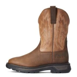 Ariat Boots: Men's 10033963 Rye Brown Big Rig Work Boot -BootHaven Store f20 mns work 10033963 side