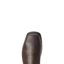 Ariat Boots: Men's 10034157 Dark Brown Rebar Flex Western Waterproof Composite Toe Work Boot -BootHaven Store f20 mns work 10034157 toe