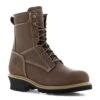 Frye Boots: Men's FR40202 Steel Toe Dark Brown 8" Waterproof Logger Work Boot -BootHaven Store frye fr40202 logger boot 02