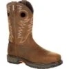 Georgia Boot GB00224 Brown Carbo-Tec LT Alloy Toe Waterproof Pull On Boots -BootHaven Store gb00224 large