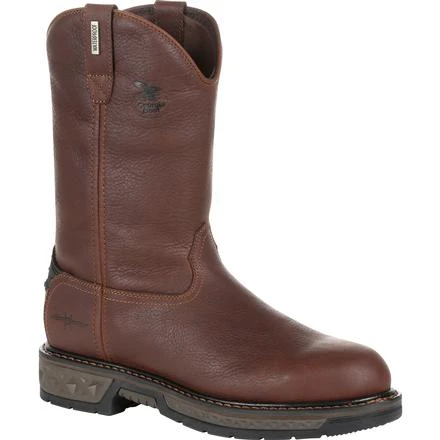 Georgia Boots: Men's GB00308 Brown EH Carbo-Tec LT Pull On Waterproof Boots 3 Georgia Boots: Men's GB00308 Brown EH Carbo-Tec LT Pull On Waterproof Boots