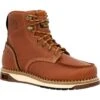 Georgia Boots: Men's GB00489 Brown Plain Toe AMP LT Wedge Moc Toe EH 6" Work Boot -BootHaven Store gb00489