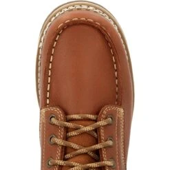 Georgia Boots: Men's GB00489 Brown Plain Toe AMP LT Wedge Moc Toe EH 6" Work Boot -BootHaven Store gb00489 birdseye