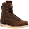 Georgia Boots: Men's GB00593 Brown Plain Toe AMP LT Wedge Waterproof Lace To Toe Work Boot -BootHaven Store gb00593