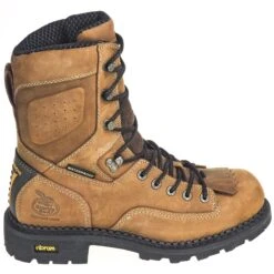 Georgia Boots: Waterproof Men's Composite Toe Brown EH GB00123 8-Inch Logger Comfort Core Work Boots -BootHaven Store georgia sb0012 o 01