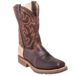 Double H Boots: Men's DH3567 Brown USA-Made Square Steel Toe EH Work Boots -BootHaven Store hh dh3567 p 01