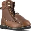 Iron Age Boots: Men's IA5015 Brown Steel Toe External Met Guard EH Work Boot -BootHaven Store ia5015 expand