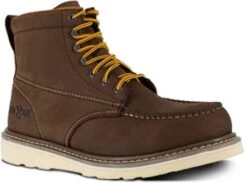 Iron Age Boot: Men's IA5061 Tan Reinforcer Steel Toe EH Wedge Boot -BootHaven Store ia5061 expand