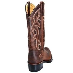 Double H Boots: Men's 2282 Brown Safety Toe USA-Made Cowboy Work Boots -BootHaven Store image 80216