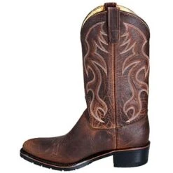 Double H Boots: Men's 2282 Brown Safety Toe USA-Made Cowboy Work Boots -BootHaven Store image 80218