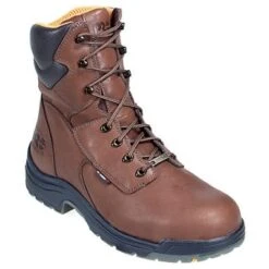 Timberland PRO Boots: Men's TiTAN 47019 Brown Waterproof Alloy Toe EH Boots -BootHaven Store image 82693