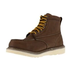 Iron Age Boot: Men's IA5061 Tan Reinforcer Steel Toe EH Wedge Boot -BootHaven Store iron age ia5061 reinforcer 03