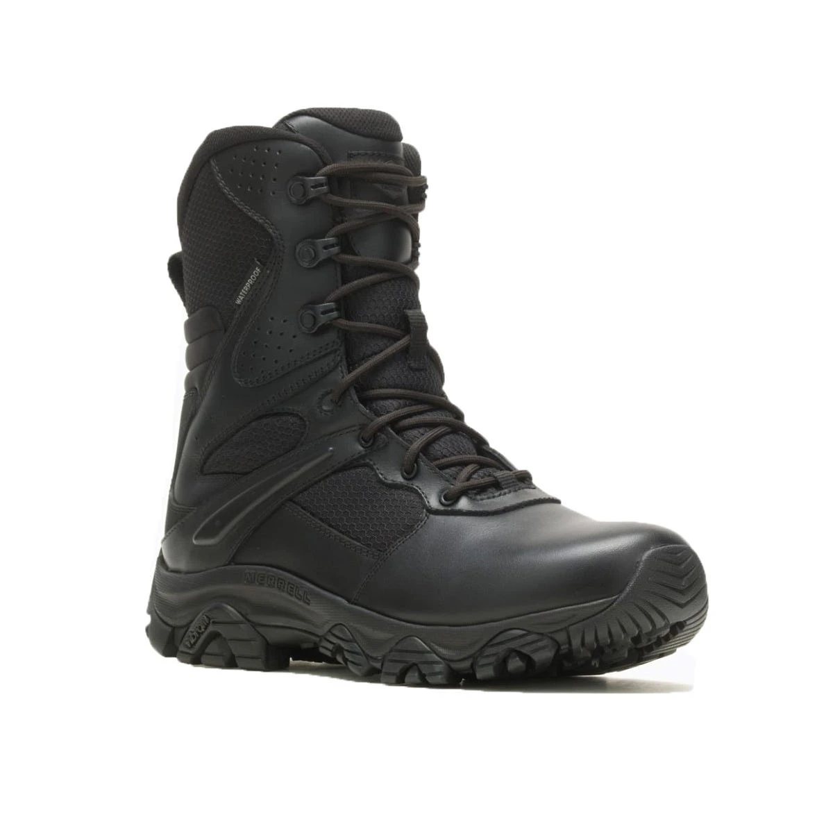 Merrell Boots: Men's J003913 Black Soft Toe Moab 3 8" Tactical Response Zip Waterproof Boot
