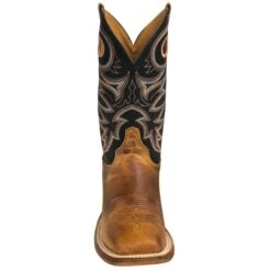 Justin Boots: BR740 Men's Brown Leather Caddo Cowboy Boots -BootHaven Store justin br740 f 01
