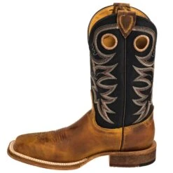Justin Boots: BR740 Men's Brown Leather Caddo Cowboy Boots -BootHaven Store justin br740 i 01