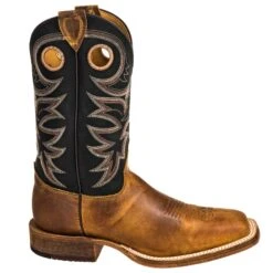 Justin Boots: BR740 Men's Brown Leather Caddo Cowboy Boots -BootHaven Store justin br740 o 01