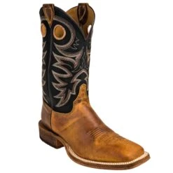 Justin Boots: BR740 Men's Brown Leather Caddo Cowboy Boots -BootHaven Store justin br740 p 01