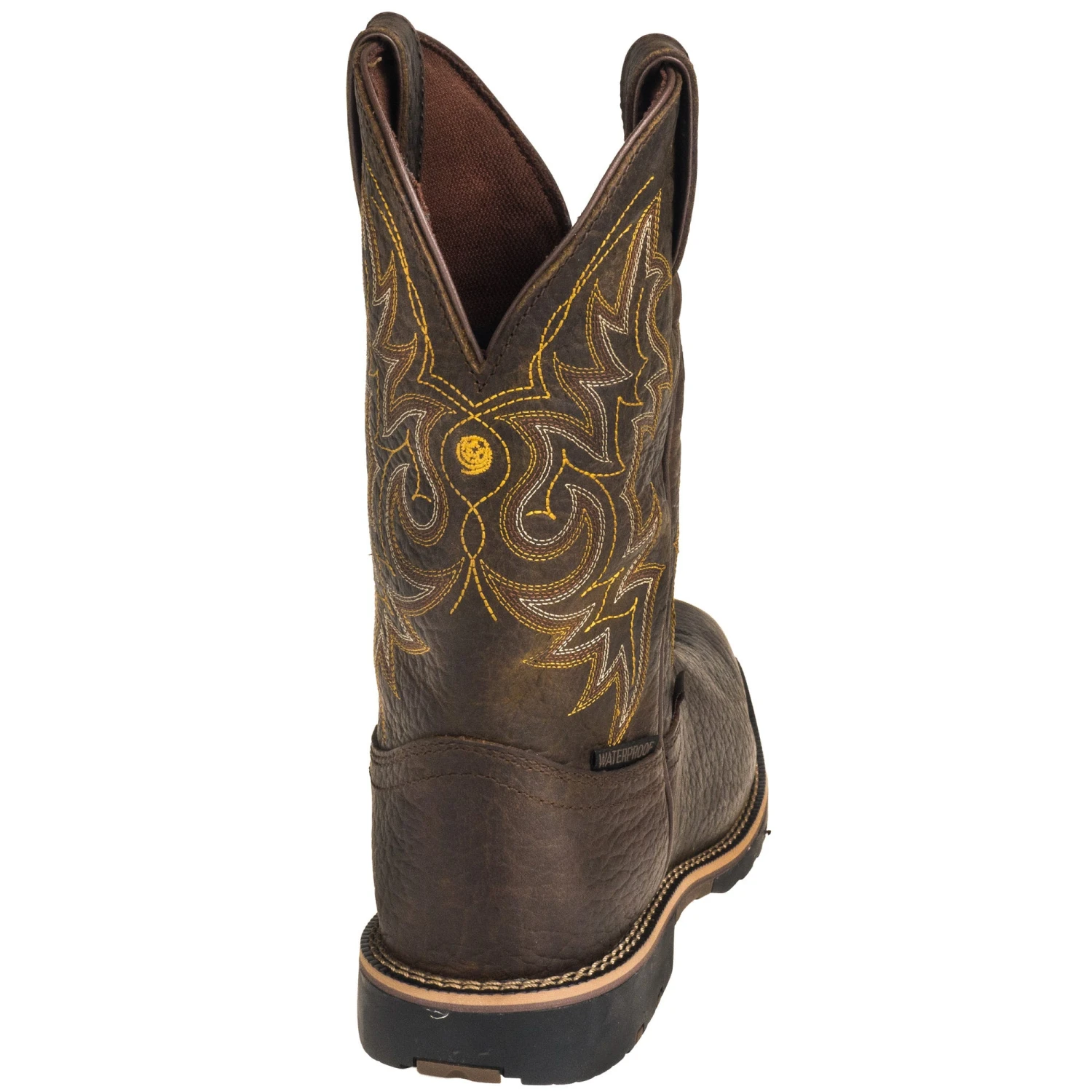 Justin Boots: Brown GR9050 Men's Waterproof George Strait Fireman Cowboy Boots 8 Justin Boots: Brown GR9050 Men's Waterproof George Strait Fireman Cowboy Boots - Image 7