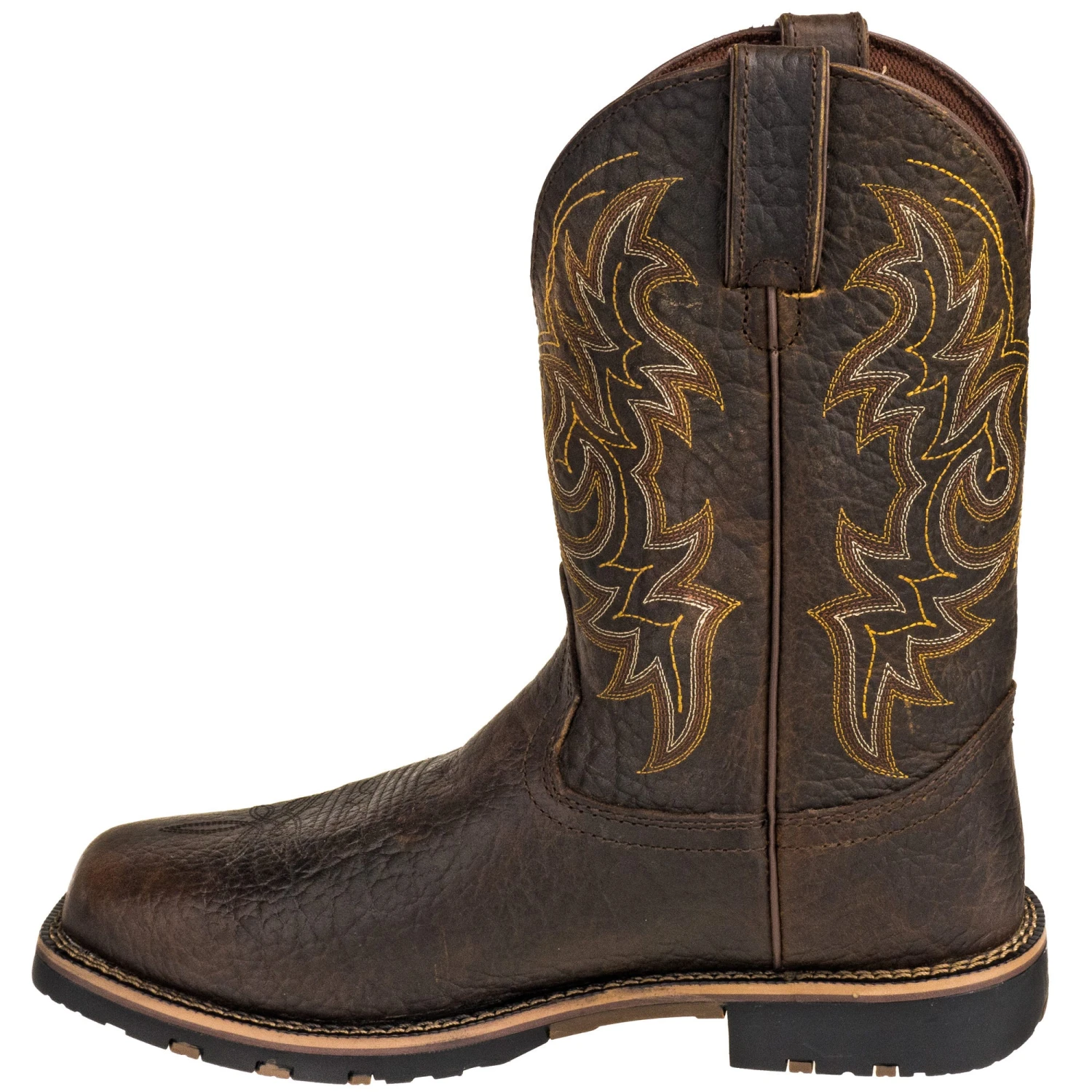 Justin Boots: Brown GR9050 Men's Waterproof George Strait Fireman Cowboy Boots 6 Justin Boots: Brown GR9050 Men's Waterproof George Strait Fireman Cowboy Boots - Image 5