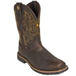 Justin Boots: Brown GR9050 Men's Waterproof George Strait Fireman Cowboy Boots 10 Justin Boots: Brown GR9050 Men's Waterproof George Strait Fireman Cowboy Boots -BootHaven Store justin gs9050 p 01