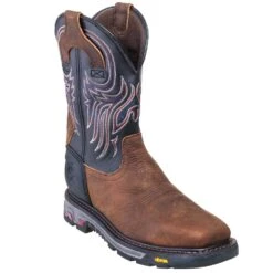 Justin Boots: Men's WK2104 Steel Toe EH Cowboy Work Boots -BootHaven Store justin wk2104 p 01