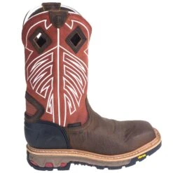 Justin Boots: Men's WK2115 Waterproof Steel Toe EH Dark Chestnut Pull-On Boots 12 Justin Boots: Men's WK2115 Waterproof Steel Toe EH Dark Chestnut Pull-On Boots -BootHaven Store justin wk2115 o 01