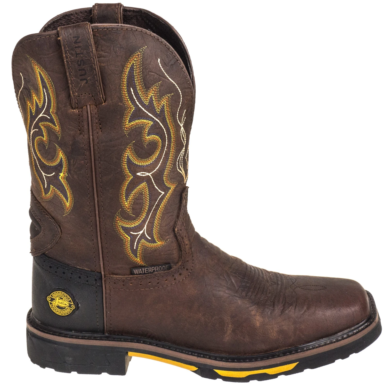 Justin Boots: Men's SE4624 Rustic Barnwood Hybred EH Cowboy Boots 6 Justin Boots: Men's SE4624 Rustic Barnwood Hybred EH Cowboy Boots - Image 4