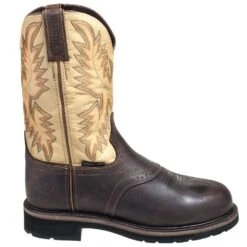 Justin Boots: Men's SE4661 Brown Stampede Steel Toe Cowboy Boots 12 Justin Boots: Men's SE4661 Brown Stampede Steel Toe Cowboy Boots -BootHaven Store justin wk4661 o 01
