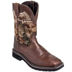 Justin Boots: Men's SE4676 RealTree Square Toe Cowboy Boots -BootHaven Store justin wk4676 p 01