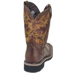 Justin Boots: Men's SE4681 Brown Square Toe Stampede Boots -BootHaven Store justin wk4681 080 b 01