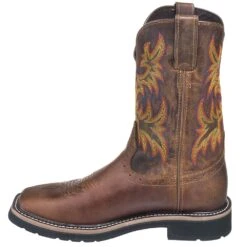 Justin Boots: Men's SE4681 Brown Square Toe Stampede Boots -BootHaven Store justin wk4681 080 i 01