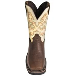 Justin Boots: Men's SE4684 Steel Toe EH White Cowhide 11-Inch Cowboy Work Boots 14 Justin Boots: Men's SE4684 Steel Toe EH White Cowhide 11-Inch Cowboy Work Boots -BootHaven Store justin wk4684 f 01