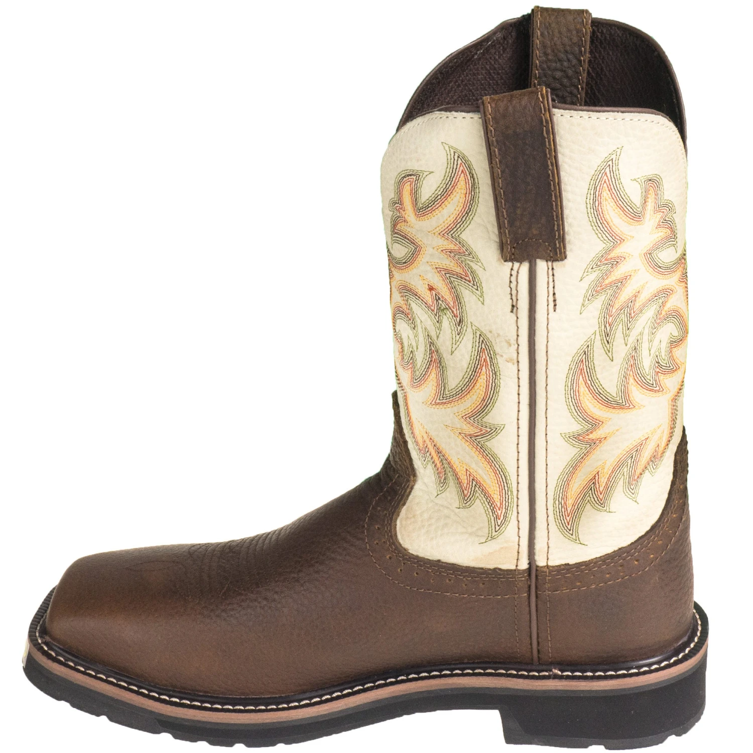 Justin Boots: Men's SE4684 Steel Toe EH White Cowhide 11-Inch Cowboy Work Boots 7 Justin Boots: Men's SE4684 Steel Toe EH White Cowhide 11-Inch Cowboy Work Boots - Image 5