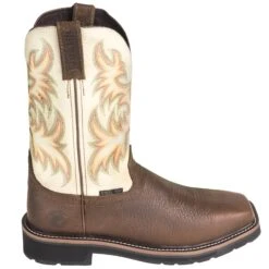 Justin Boots: Men's SE4684 Steel Toe EH White Cowhide 11-Inch Cowboy Work Boots 11 Justin Boots: Men's SE4684 Steel Toe EH White Cowhide 11-Inch Cowboy Work Boots -BootHaven Store justin wk4684 o 01