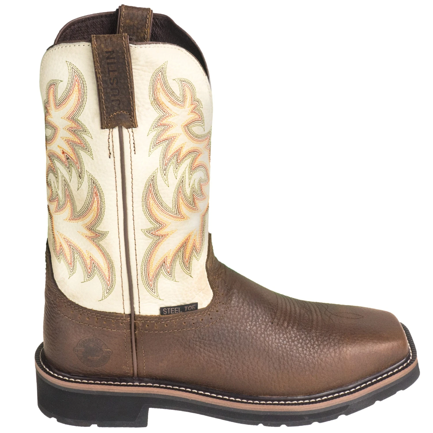 Justin Boots: Men's SE4684 Steel Toe EH White Cowhide 11-Inch Cowboy Work Boots 5 Justin Boots: Men's SE4684 Steel Toe EH White Cowhide 11-Inch Cowboy Work Boots - Image 3