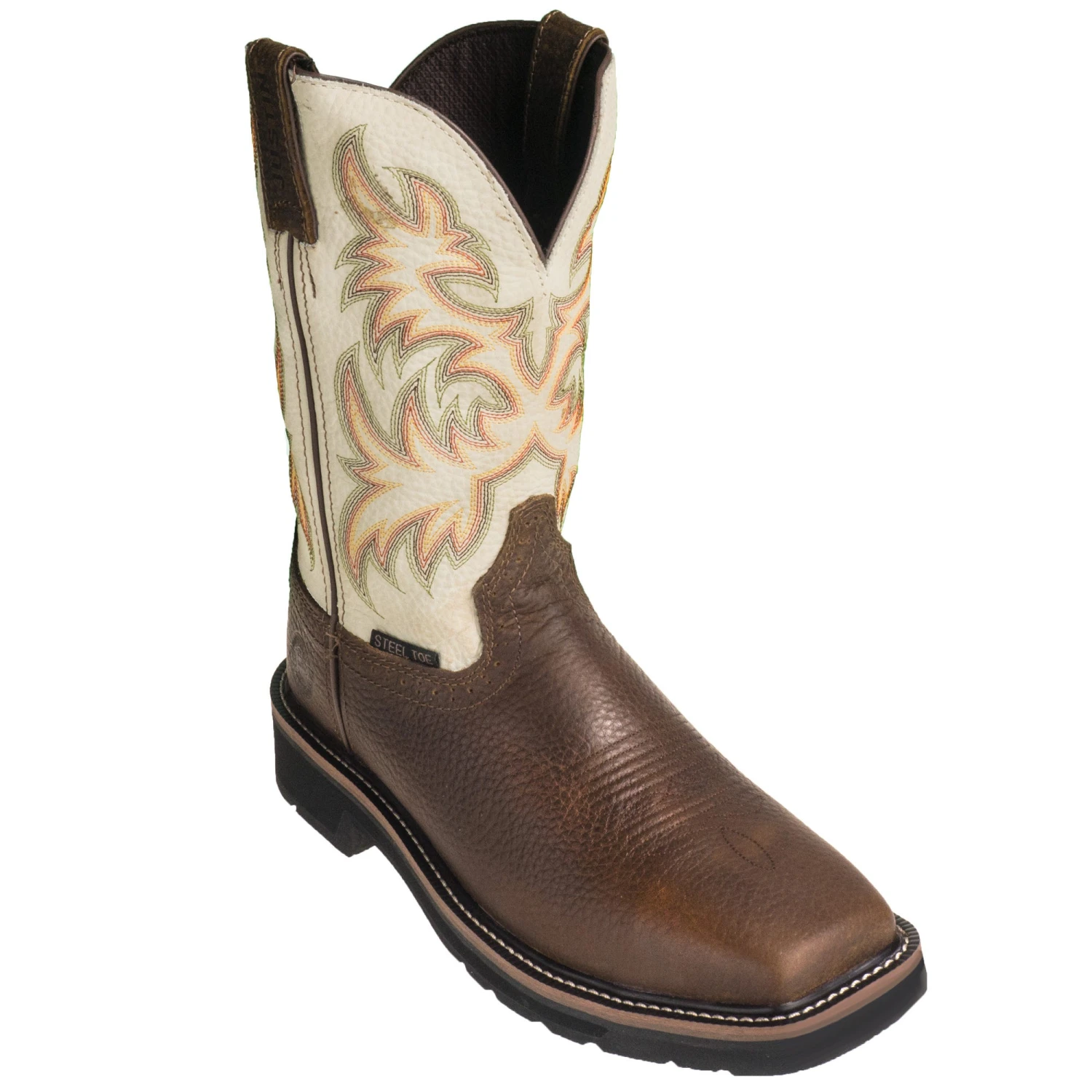 Justin Boots: Men's SE4684 Steel Toe EH White Cowhide 11-Inch Cowboy Work Boots 4 Justin Boots: Men's SE4684 Steel Toe EH White Cowhide 11-Inch Cowboy Work Boots - Image 2