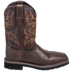 Justin Boots: Men's Steel Toe SE4690 Waterproof Stampede Work Boots -BootHaven Store justin wk4690 o 01