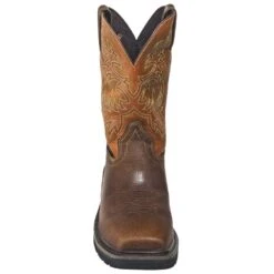 Justin Boots: Men's SE4812 Tan Composite Toe EH Non-Metallic Stampede Work Boots -BootHaven Store justin wk4812 090 f 01