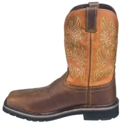Justin Boots: Men's SE4812 Tan Composite Toe EH Non-Metallic Stampede Work Boots -BootHaven Store justin wk4812 090 i 01