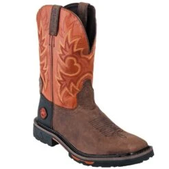 Justin Boots: Men's SE4944 Two Tone Leather EH Cowboy Work Boots -BootHaven Store justin wk4944 090 p 01