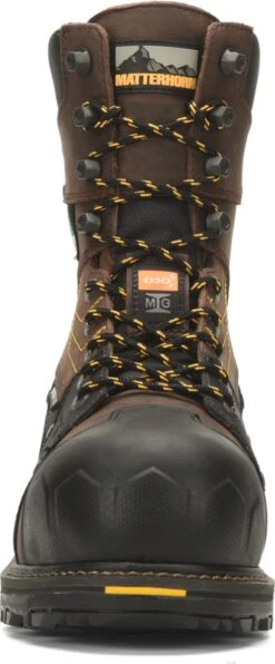Matterhorn Boots: Men's MTC300 Brown 8” Composite Toe Waterproof Internal Metguard Work Boot 12 Matterhorn Boots: Men's MTC300 Brown 8” Composite Toe Waterproof Internal Metguard Work Boot -BootHaven Store mtc300 500xauto toe
