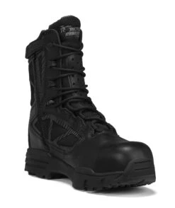 Tactical Research Boots: Men's TR998ZWPCT Black TR Chrome Side-Zip Waterproof CT Combat Boots -BootHaven Store nu6fbmag
