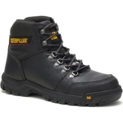 CAT Footwear: Men's P90800 Outline Steel Toe Black Slip-Resistant Boots