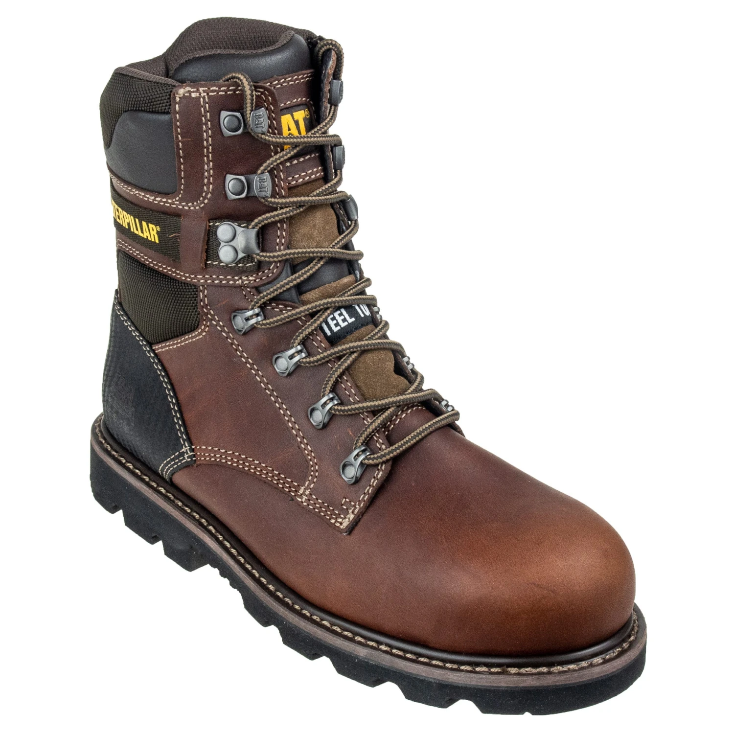 Caterpillar Boots: Men's Indiana 2.0 90870 Brown Steel Toe 8-Inch Work Boots 3 Caterpillar Boots: Men's Indiana 2.0 90870 Brown Steel Toe 8-Inch Work Boots