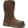 CAT Boots: Men's P91448 Brown Composite Toe Pyramid Pull On Excavator Superlite Boot -BootHaven Store p91448