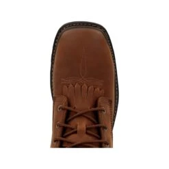 Rocky Boots: Men's RKW0407 Dark Brown Composite Square Toe Rams Horn Western Boot -BootHaven Store rkw0407 2edit