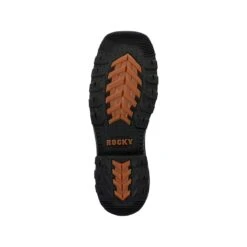 Rocky Boots: Men's RKW0407 Dark Brown Composite Square Toe Rams Horn Western Boot -BootHaven Store rkw0407 5edit