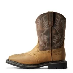 Ariat Boots: Men's Brown 10010148 Heat-Resistant EH Square Toe Boots -BootHaven Store s12 mns work couto 10010148 side
