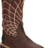 Justin Boots: Men's SE4835 Brown Ostrich Print Composite Square Toe Derrickman Cowboy Work Boots -BootHaven Store se4835 1000x1000 1
